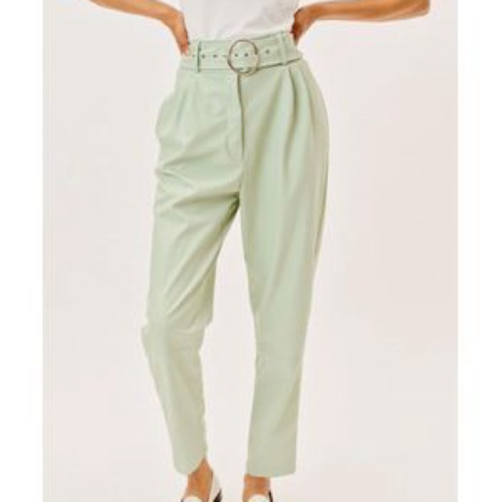 For Love and‎ Lemon Mint Green High-Waisted Pants